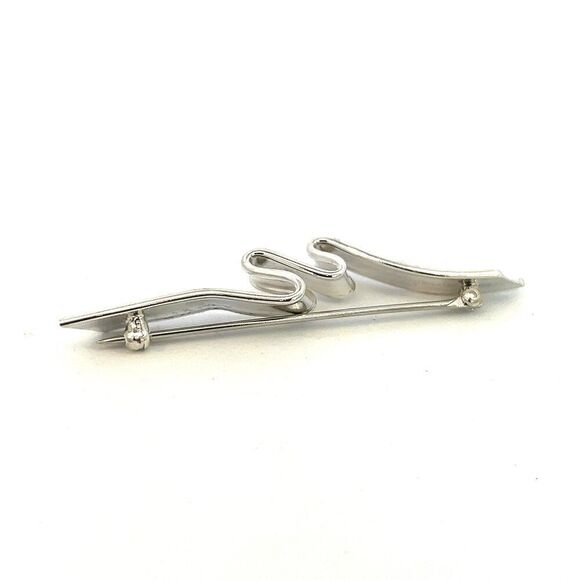 Tiffany & Co Estate Wave Brooch Sterling Silver TIF706 - Picture 8 of 12